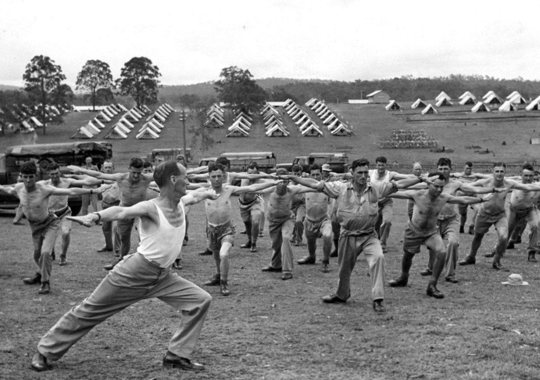 The Polish army training.